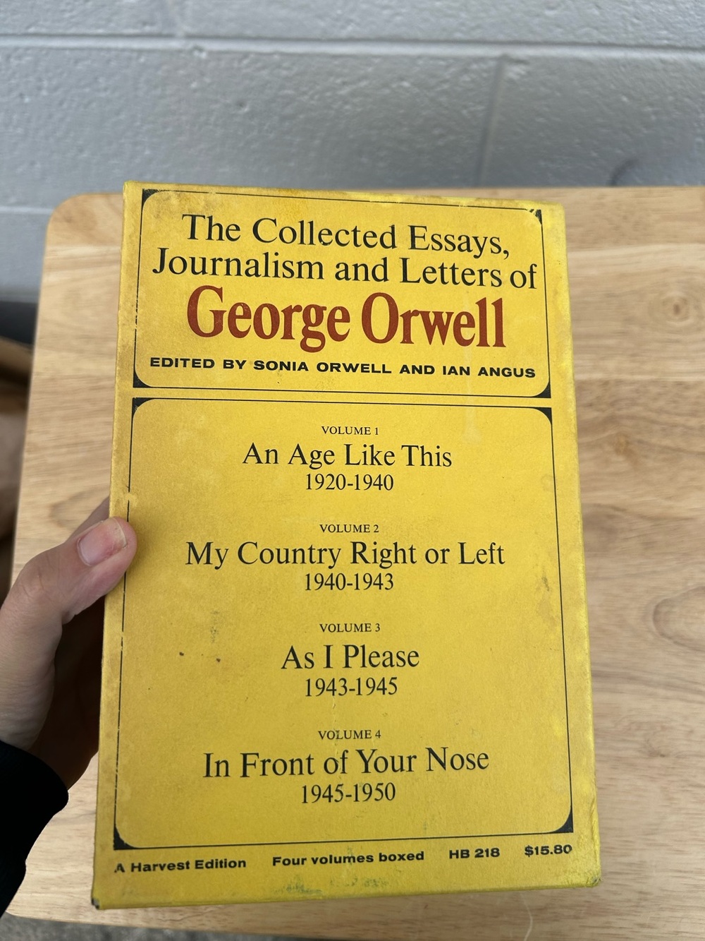 vintage Journalism and Letters of George Orwell,